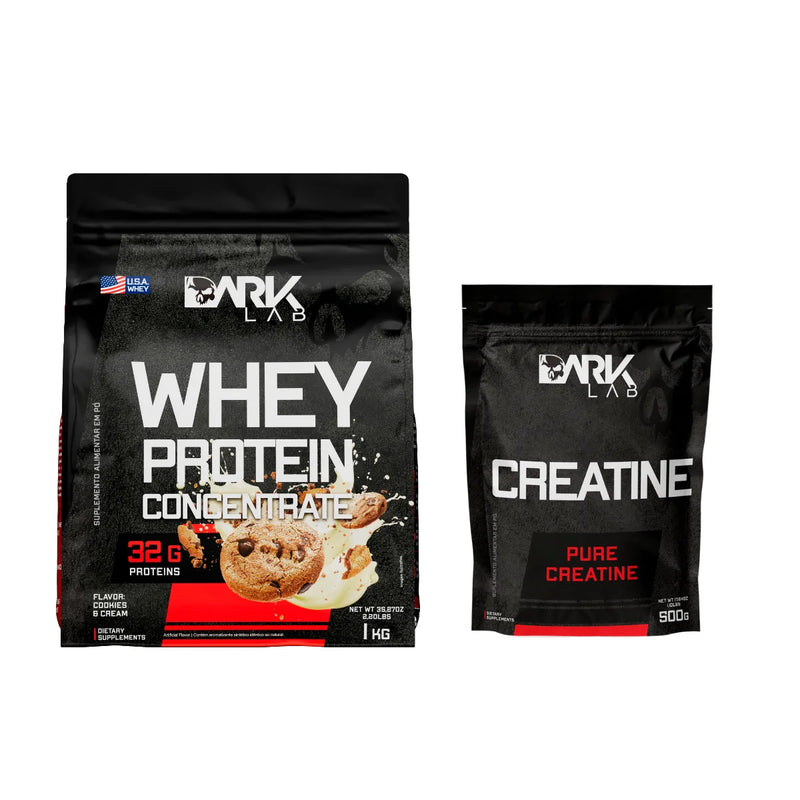 DARK LAB - KIT Whey Protein Concentrado 1kg + Creatina Pura 500g
