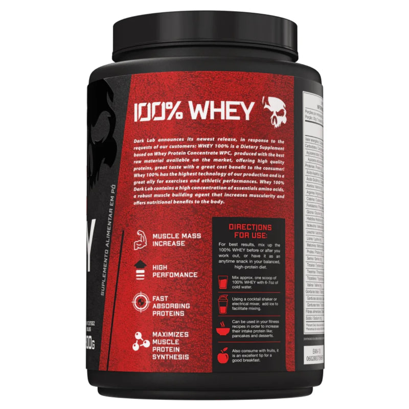 DARK LAB - 100% Whey Protein Concentrado Pote de 900g Dark Lab-Concentrado 100% Proteína