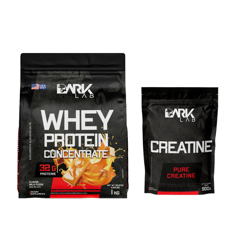 DARK LAB - KIT Whey Protein Concentrado 1kg + Creatina Pura 500g