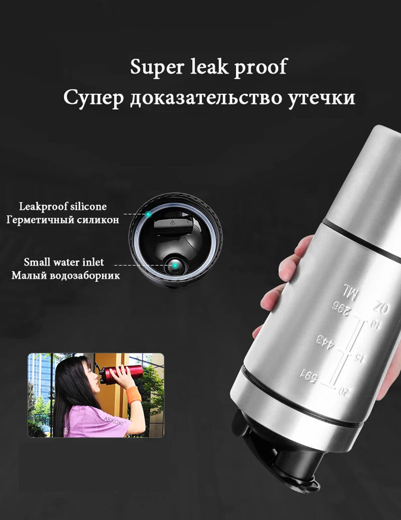 Garrafa de Água Térmica para Esporte Dupla Camada Ferro inoxidavél