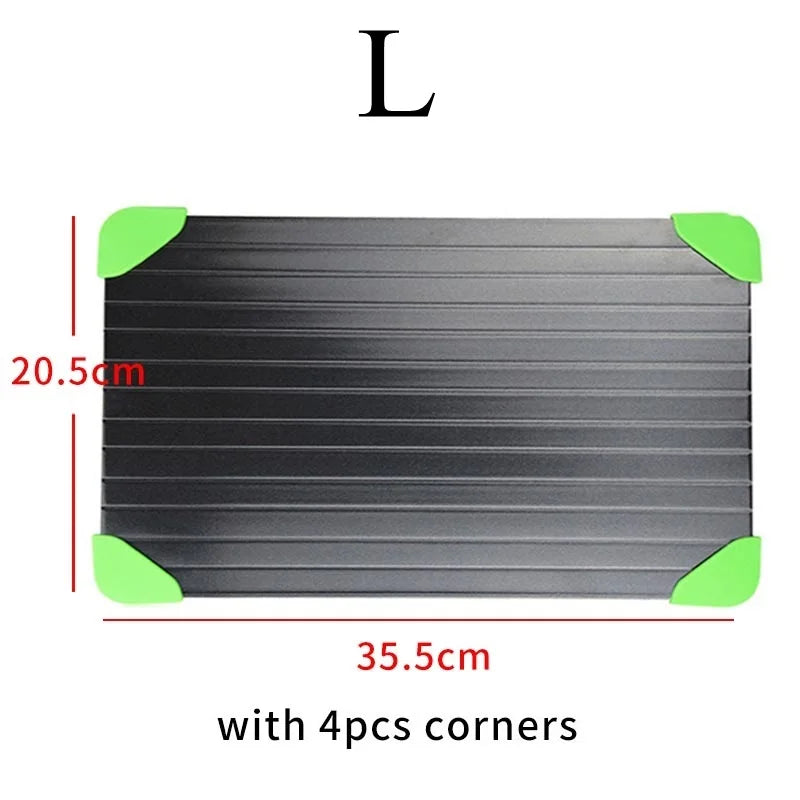 Bandeja de descongelamento rápido, descongelamento de alimentos congelados, carne, frutas, placa de descongelamento rápido, ferramenta de cozinha, bandeja de descongelamento